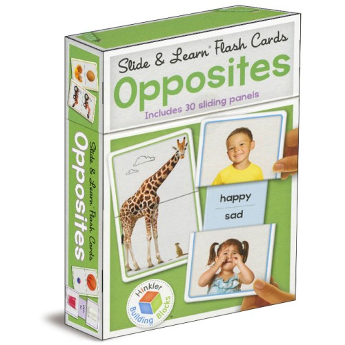 Opposites Building Blocks Slide & Learn Flash Cards