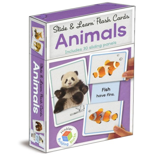 Animals Building Blocks Slide & Learn Flash Cards