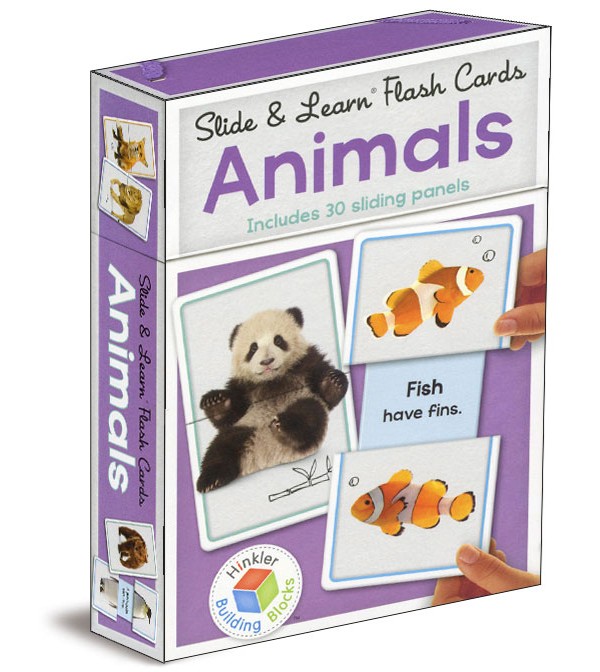 Animals Building Blocks Slide & Learn Flash Cards